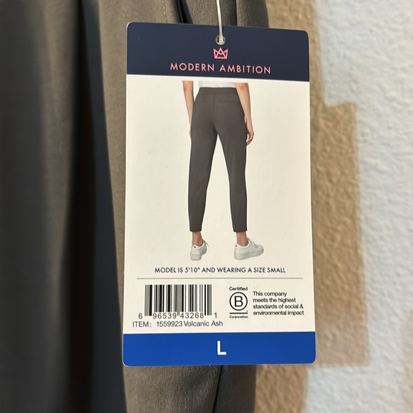 NWT Modern Ambition gray pull on pants size large - Picture 2 of 8